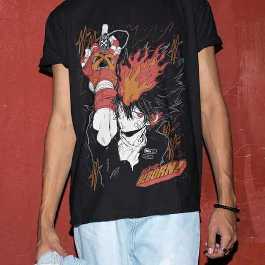 Hibari Kyoya T-Shirt, Katekyo Hitman Reborn Unisex Tee, Anime Sweatshirt, Manga Lover Shirt, Anime Graphic Tee Cotton Menswear