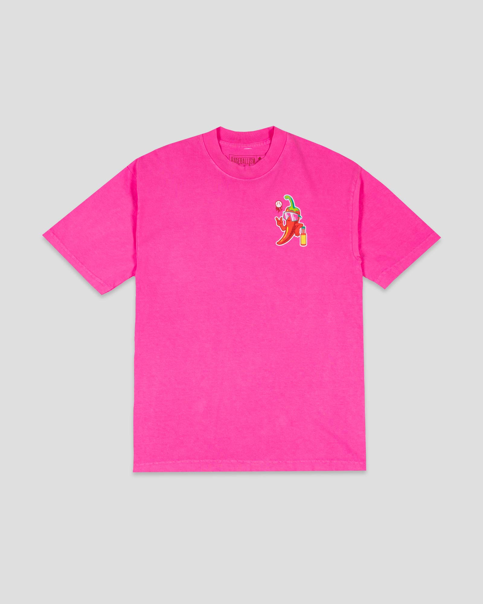 High Heat Hot Sauce Glow in the Dark Oversized T-Shirt (Hot Pink) Hoodie, Sweatshirt | CoreVibeTees.com (Image 2)