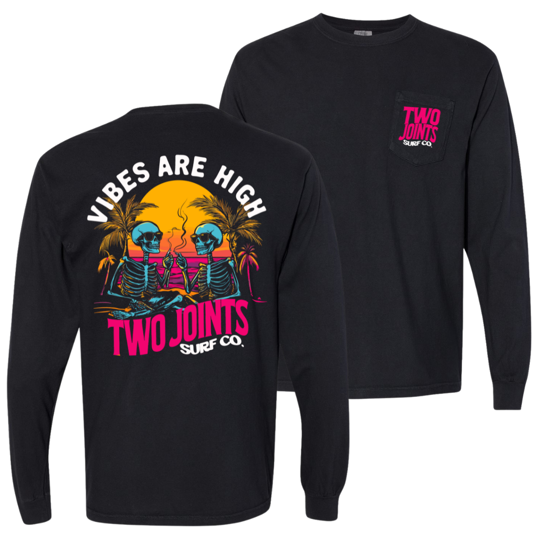 High Vibes Long Sleeve Tee Hoodie, Sweatshirt | CoreVibeTees.com