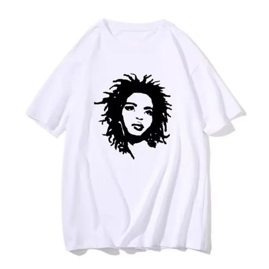 Hill Black and White Portrait T-Shirt, Music Icon Graphic Tee, Cotton T-Shirt, Crew Neck T-Shirt, Gift for Him, Gift for Her, Unisex Shirt, Menswear Top, Womenswear Top