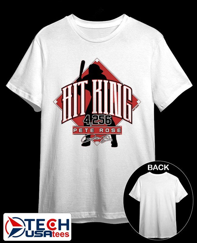 Hit King 4256 Pete Rose Cincinnati Reds signature shirt