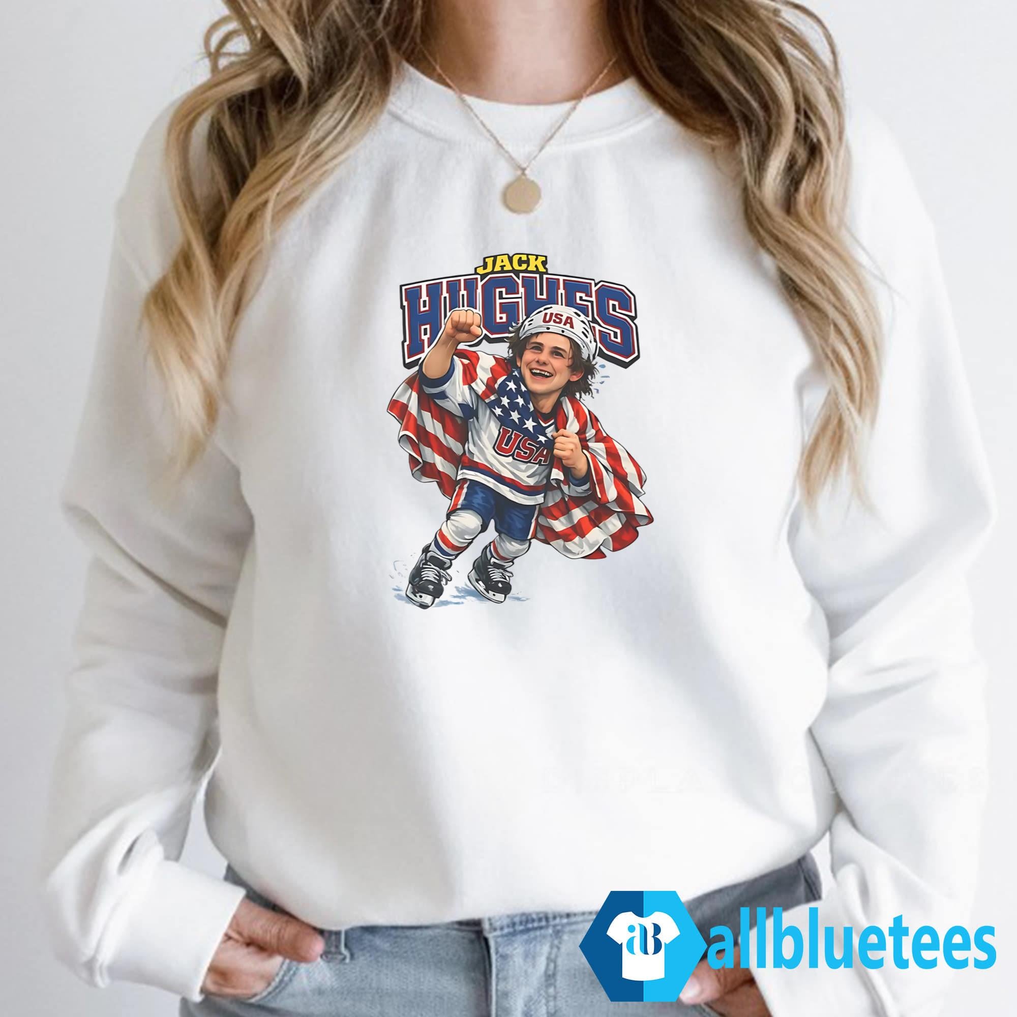 Hockey Jack Hughes Caricature Shirt