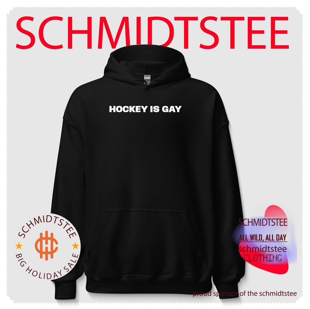 Hockey is gay simple text shirt