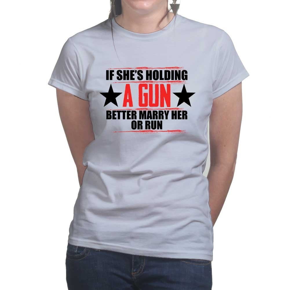 Ladies She's Holding A Gun T-shirt Style001 Hoodie, Sweatshirt | CoreVibeTees.com (Image 5)