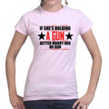 Ladies She's Holding A Gun T-shirt Style001 Hoodie, Sweatshirt | CoreVibeTees.com (Image 1)