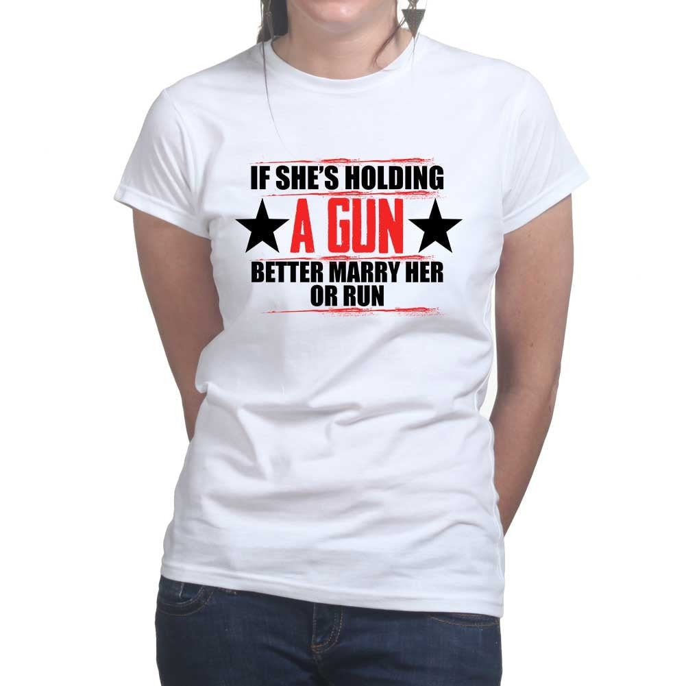Ladies She's Holding A Gun T-shirt Style001 Hoodie, Sweatshirt | CoreVibeTees.com (Image 3)