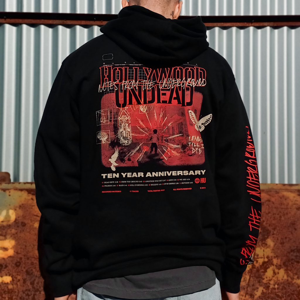 Notes From The Underground 10-Year Anniv. Pullover Hoodie (Black) T-Shirts, Sweatshirt | CoreVibeTees.com (Image 4)
