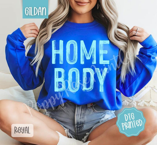 Homebody Gildan Sweatshirt, Trendy Women's Crewneck