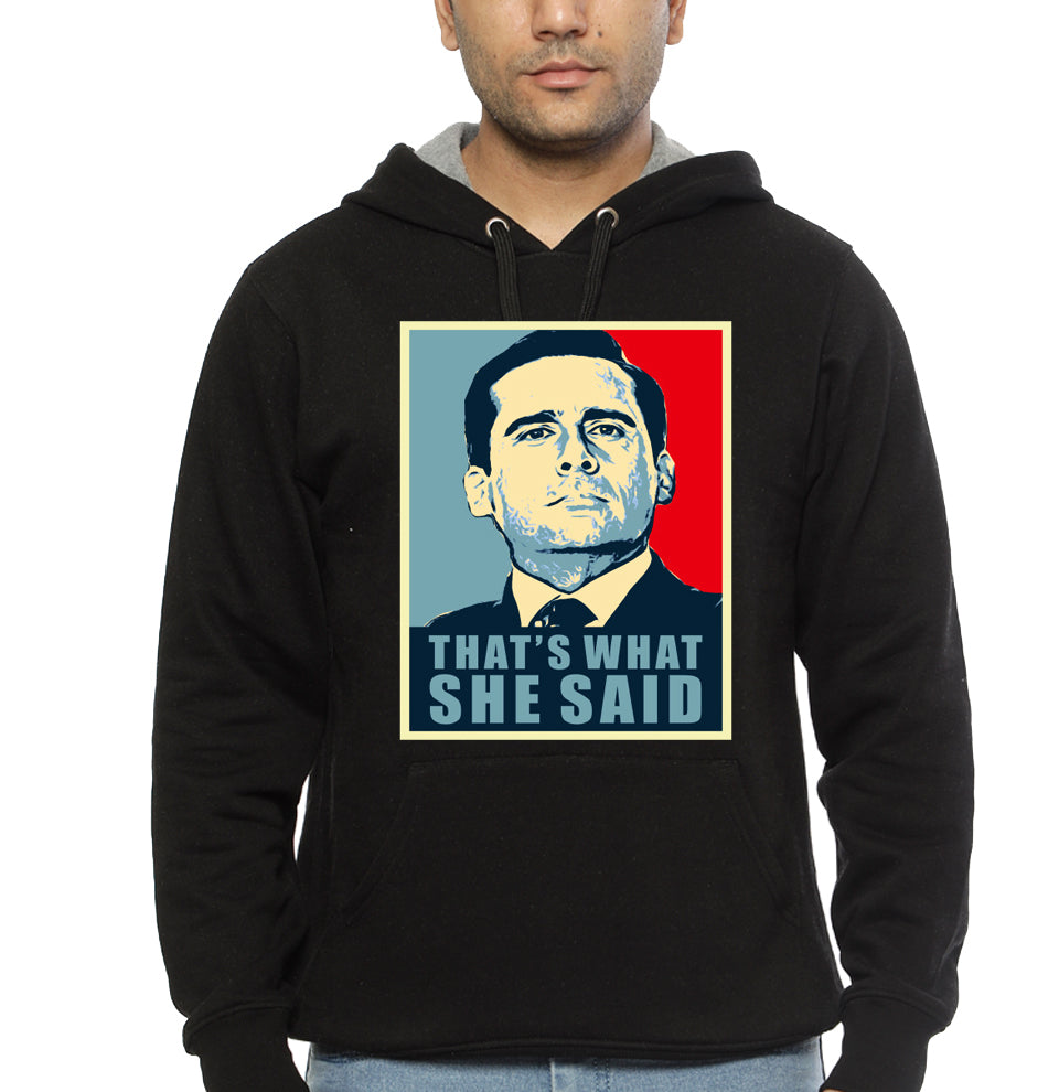 That What She Said Black Hoodie T-Shirts, Sweatshirt | CoreVibeTees.com
