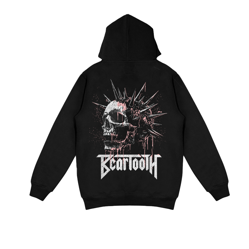 Spike Skull Hoodie (Black) T-Shirts, Sweatshirt | CoreVibeTees.com (Image 2)
