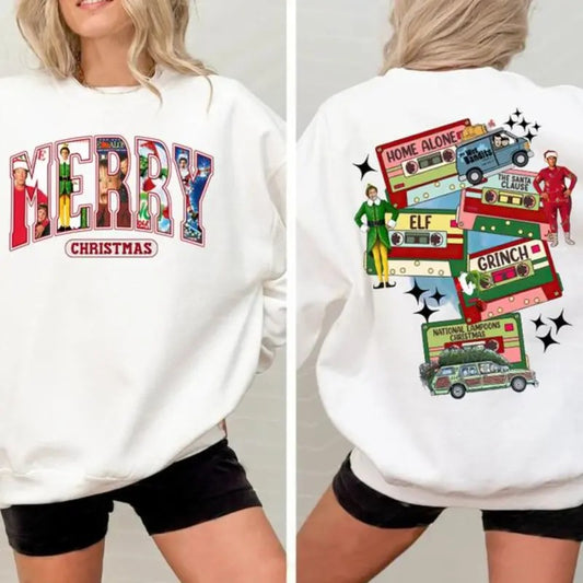 Classic 90s Christmas Movies Shirt/Sweatshirt/Hoodie, Retro Crewneck, Gift For Friends, Cotton