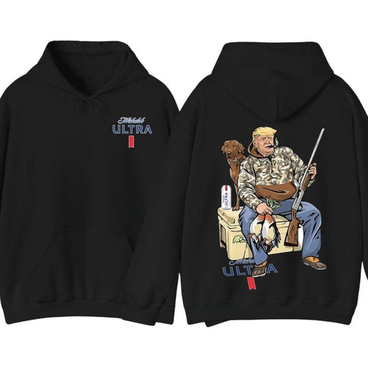 Hunter Trump With Michelob Ultra Beer 2Side Shirt/Sweatshirt/Hoodie, Retro Crewneck, Gift For Friends, Cotton
