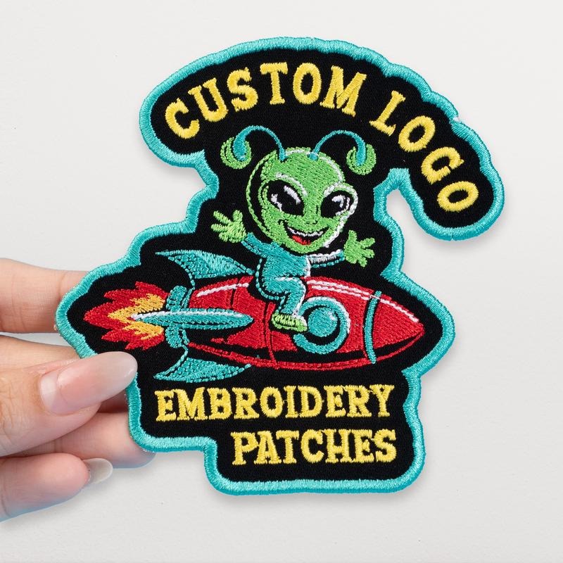 Custom Logo Patch - Personalized Embroidered Logo Patches - Sew on / Iron on / Hook & Loop Company Logo Patches for Clothing, Backpacks, Hats
