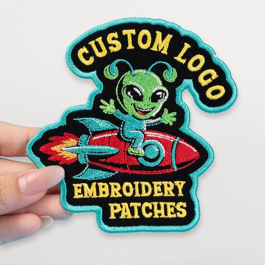 Custom Logo Patch - Personalized Embroidered Logo Patches - Sew on / Iron on / Hook & Loop Company Logo Patches for Clothing, Backpacks, Hats