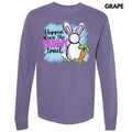 Hoppin Down Bunny Trail Long Sleeve Comfort Colors T-Shirt Hoodie, Sweatshirt | CoreVibeTees.com
