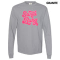 Hot Pink Santa Baby Sequin Patch Long Sleeve Comfort Colors T-Shirt Hoodie, Sweatshirt | CoreVibeTees.com