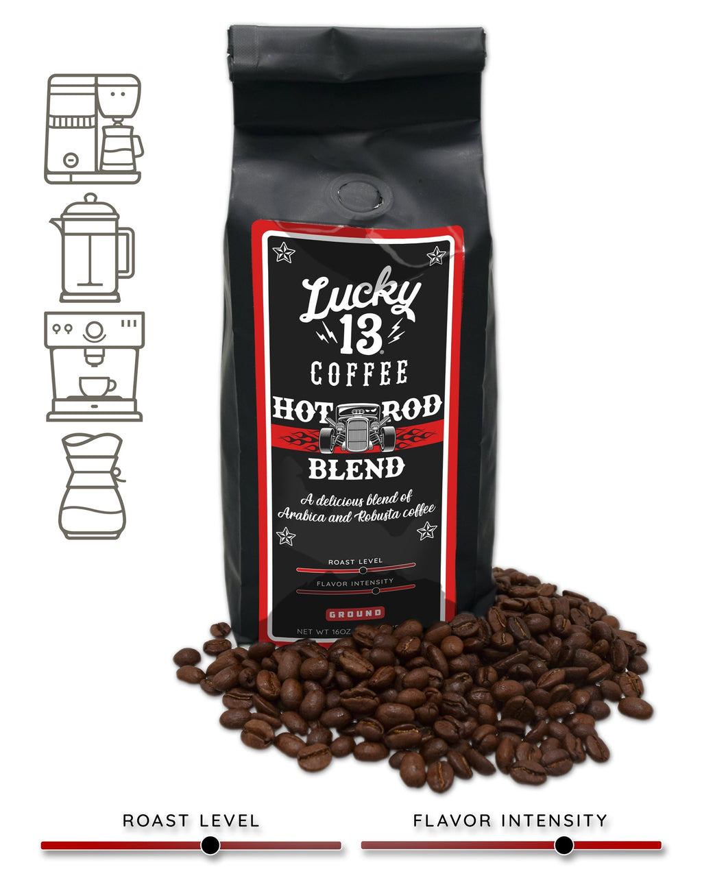 Lucky 13 Hot Rod Coffee T-Shirts, Hoodie, Sweatshirt | CoreVibeTees.com
