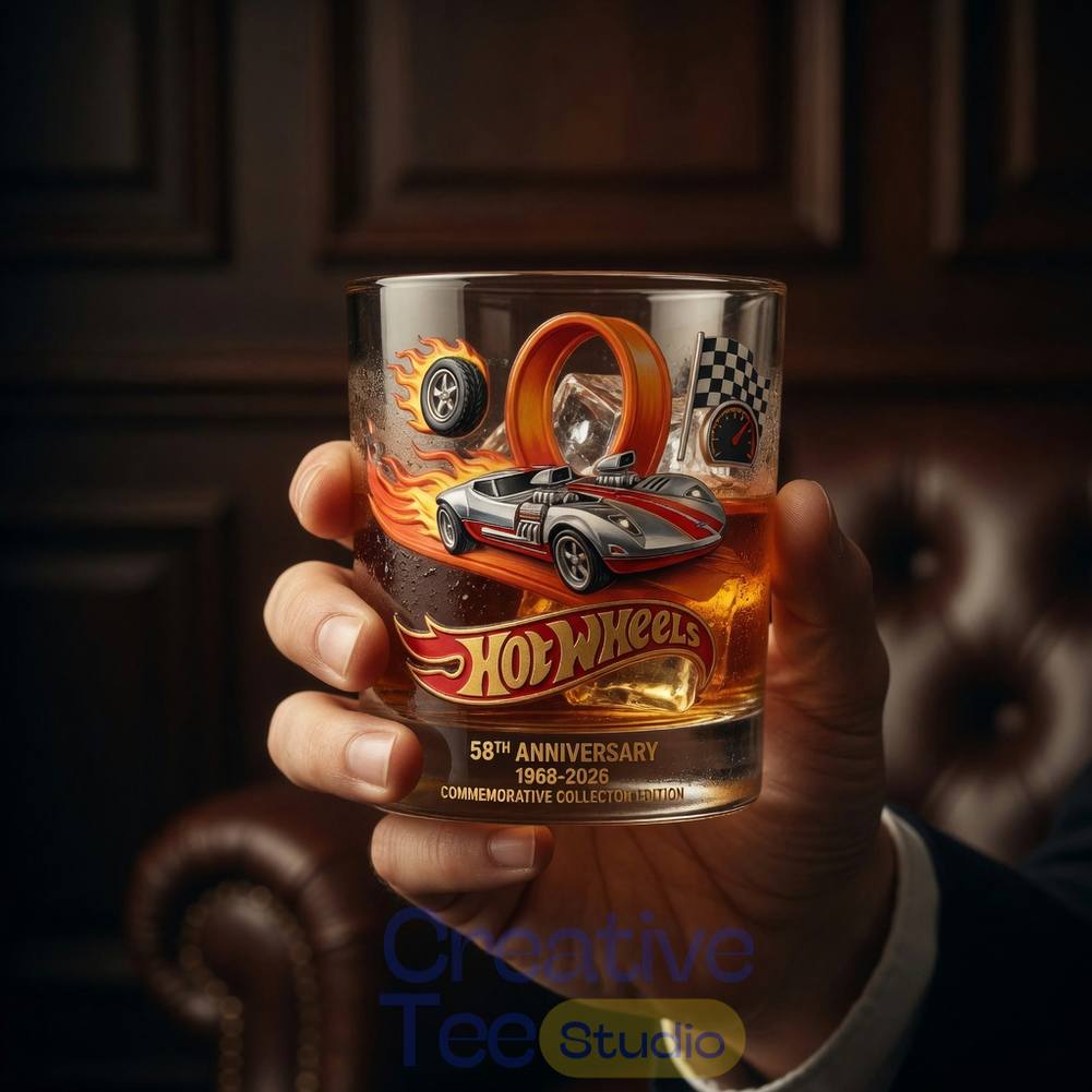 Hotwheels 58th Anniversary Special Whiskey Glass