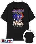 Houston Astros in my veins Jesus in my heart shirt