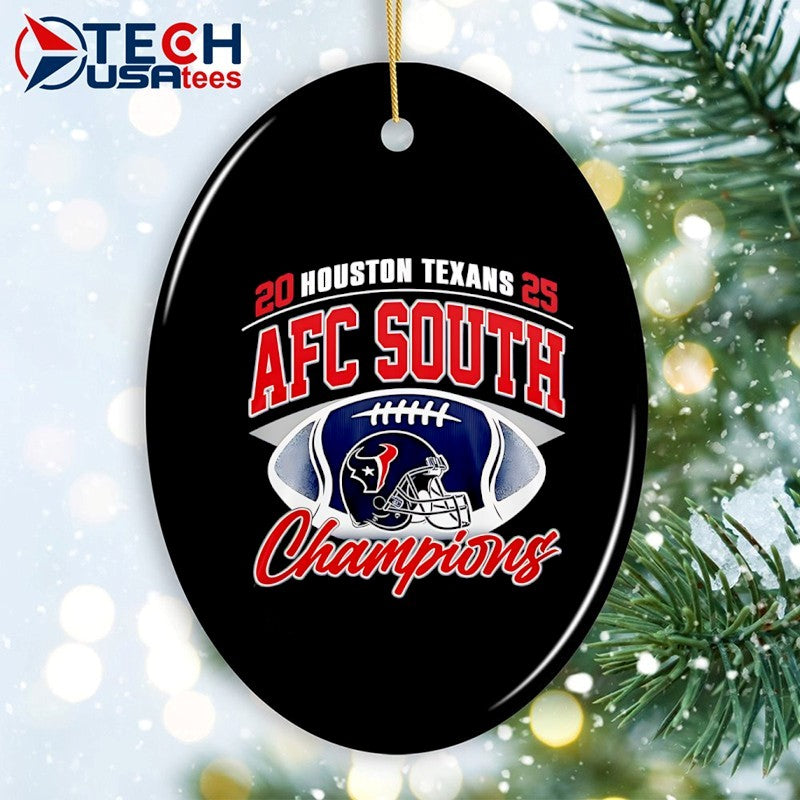 Houston Texans 2025 AFC South Champions helmet shirt