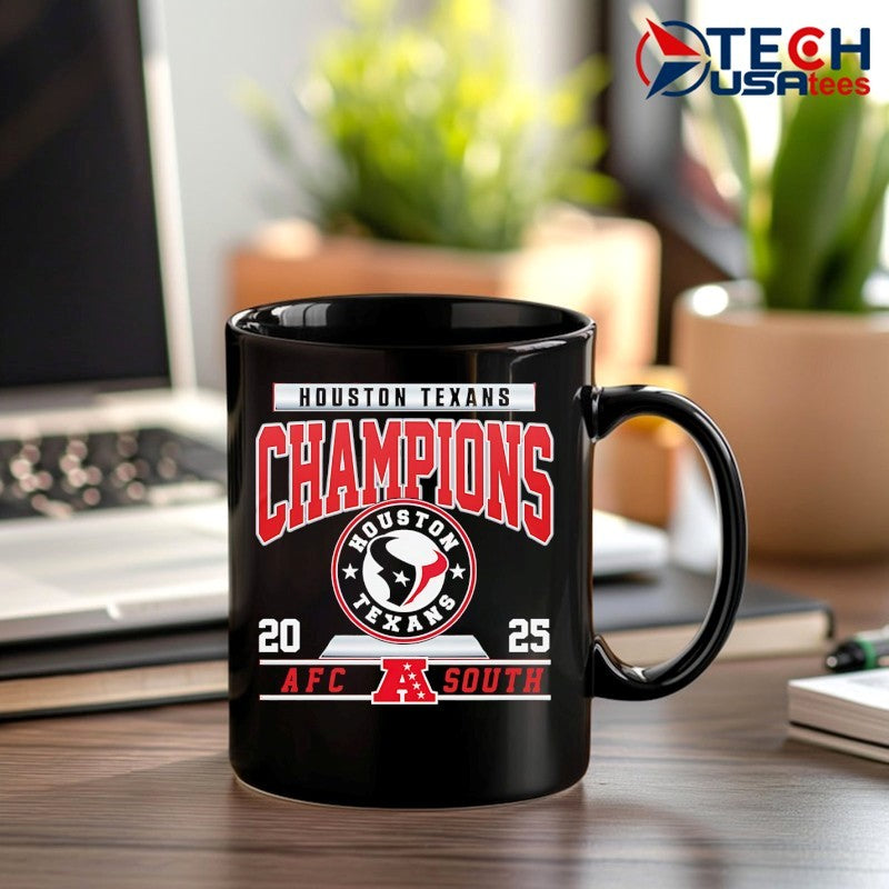 Houston Texans Football 2025 AFC South Champions logo shirt