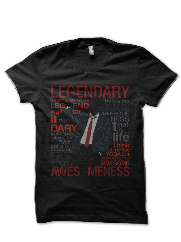Legendary T-Shirt of Awesomeness Black T-Shirt Hoodie, Sweatshirt | CoreVibeTees.com
