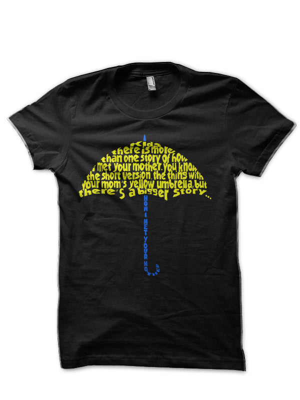 Yellow Umbrella Black T-Shirt Hoodie, Sweatshirt | CoreVibeTees.com