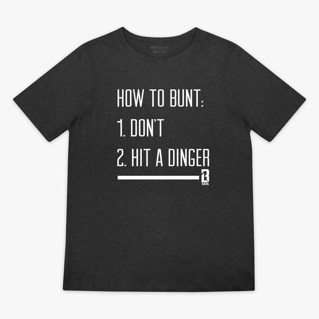How to Bunt Youth Tee - Gray Hoodie, Sweatshirt | CoreVibeTees.com (Image 1)