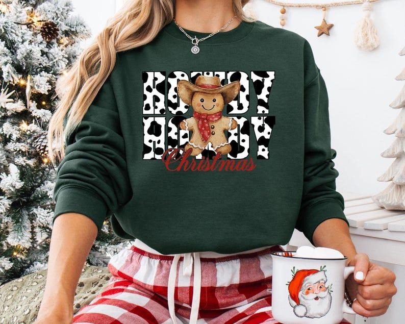Howdy Christmas Gingerbread Man Sweatshirt, Christmas Season Sweatshirt, Christmas Western, Retro Christmas Shirt Shirt, Howdy Christmas