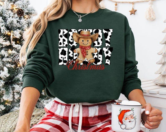 Howdy Christmas Gingerbread Man Sweatshirt, Christmas Season Sweatshirt, Christmas Western, Retro Christmas Shirt Shirt, Howdy Christmas