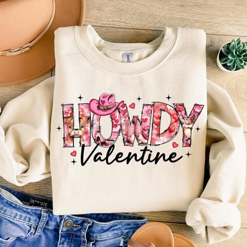 Howdy Valentine , Western Valentines , XOXO , Retro Valentine Hearts , Highland Cow , Baby Cupid , Love