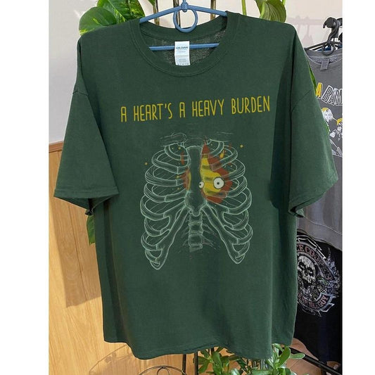 Howls Castle Shirt| A heart's A Heavy Burden T-shirt Sweatshirt Hoodie | Sophie Hatter quote | Miyazaki sweatshirt | Anime sweatshirt