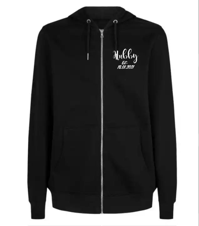 Hubby Est 18.01.2021 Zipper Hoodie T-Shirts, Sweatshirt | CoreVibeTees.com