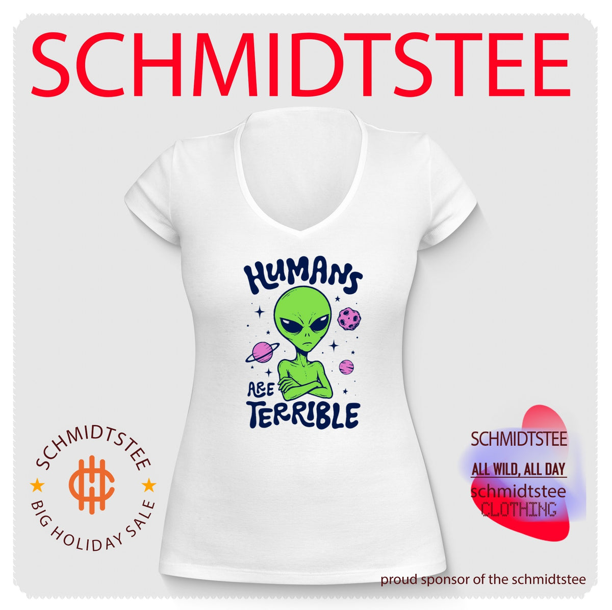 Humans Are Terrible Alien Space ufo extraterrestrial shirt