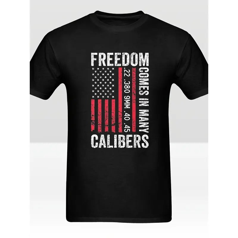Humorous Pro Gun T-Shirt - Men's Breathable Short Sleeve Tee - Comfortable, Soft, Casual, Daily Wear, All Season, 220g, Black Made in USA