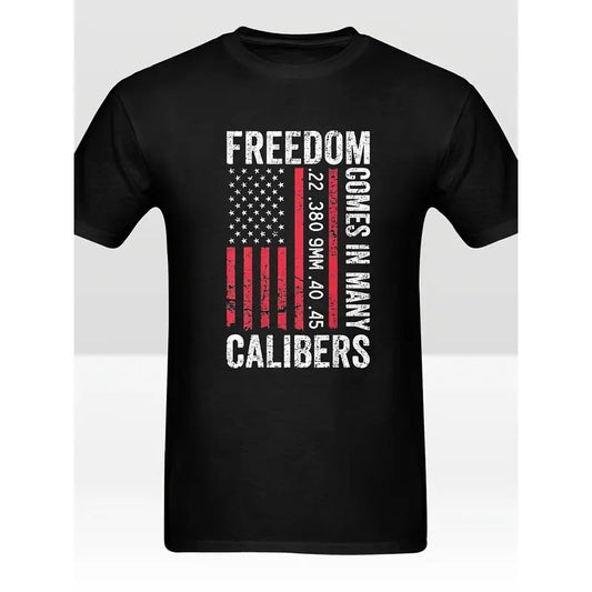Humorous Pro Gun T-Shirt - Men's Breathable Short Sleeve Tee - Comfortable, Soft, Casual, Daily Wear, All Season, 220g, Black Made in USA