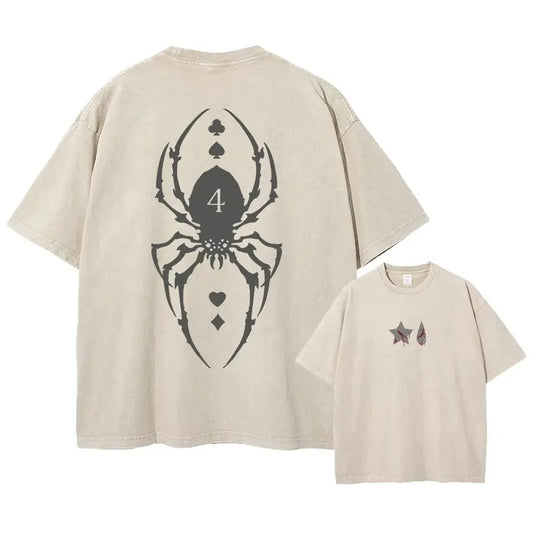 Hunter x Hunter Double-Sided Wash Tee - Spider Hisoka Unisex Shirt - Ultimate Comfort for HxH Anime Lovers - Hisoka x Illumi Fan Gift Shirt