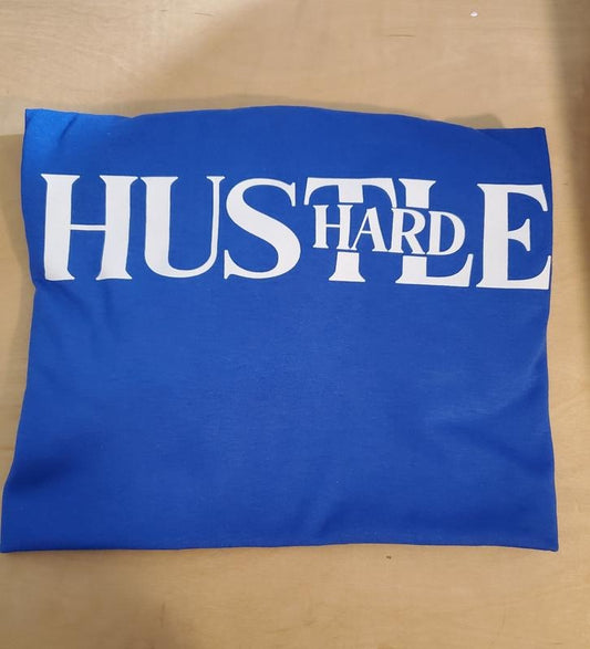 Hustle Hard White Only Screen Print Transfer
