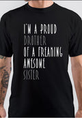 I Am A Proud Brother Of A Freaking Awesome Sister T-Shirt Hoodie, Sweatshirt | CoreVibeTees.com