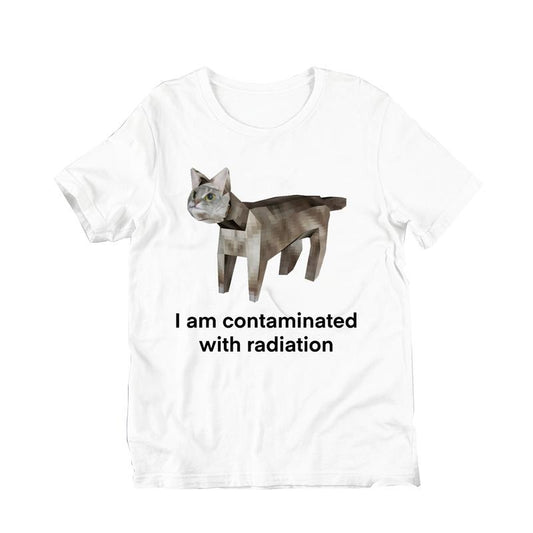 I Am Contaminated Funny Cat Meme Shirt Ironic Shirt Weirdcore Clothing Low Poly Feline Oddly Specific Unhinged Cursed Casual Classic