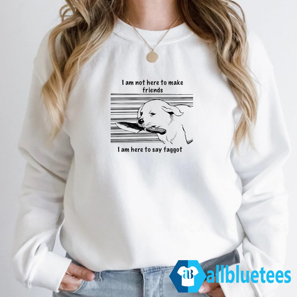 I Am Not Here To Make Friends I Am Here To Say Faggot Shirt