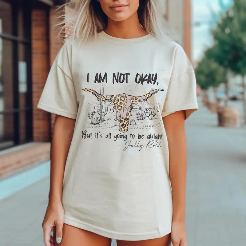 I Am Not Okay JeIIy R0ll Shirt, S0mebody Save Me, Country Music Fans Gift, Western Graphic Tee, Jr American Rock Singer Tee, Unisex T-Shirt, Gifts For Men Women, Short Sleeve Tee Shirt