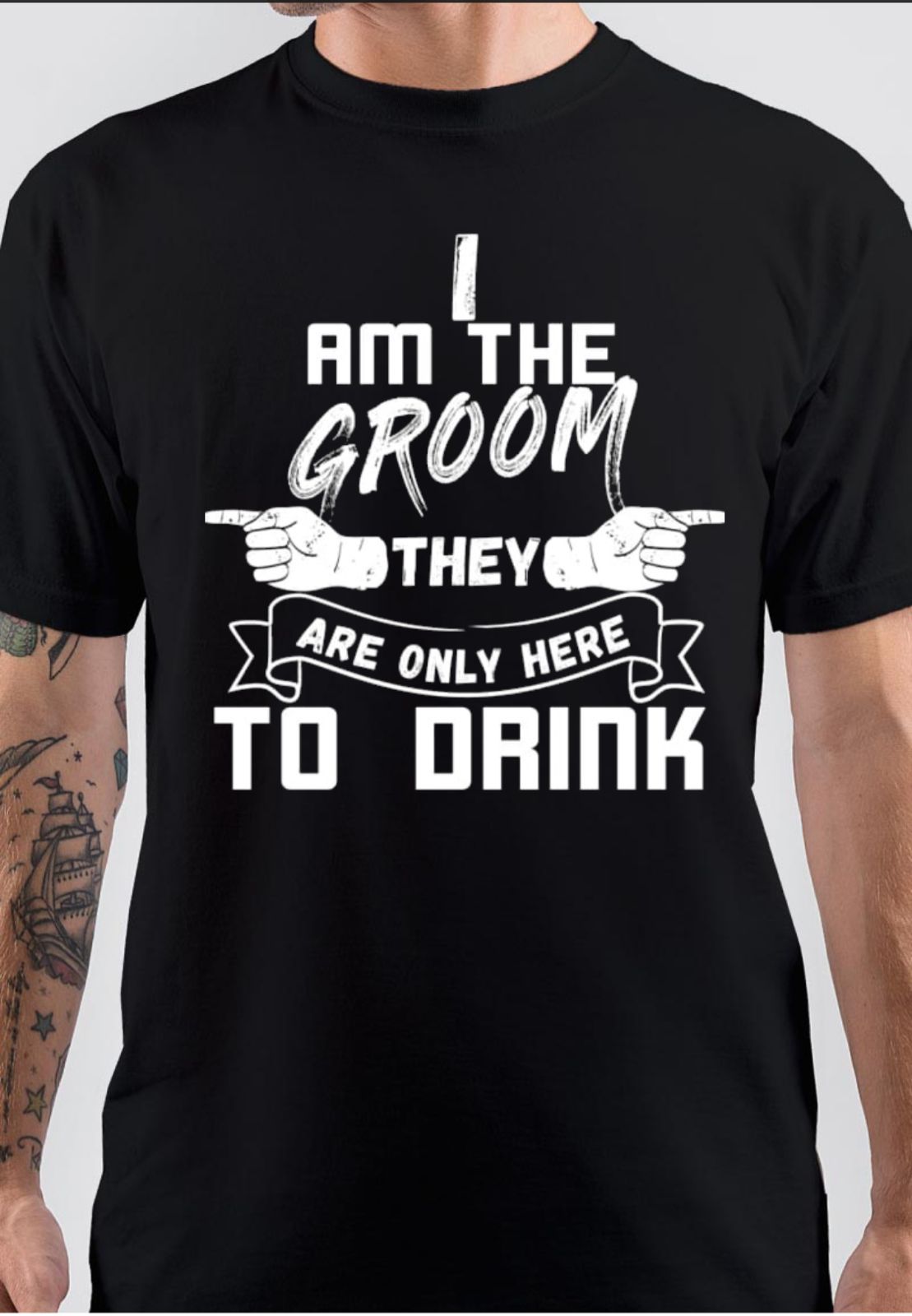 I Am The Groom Black T-Shirt Hoodie, Sweatshirt | CoreVibeTees.com