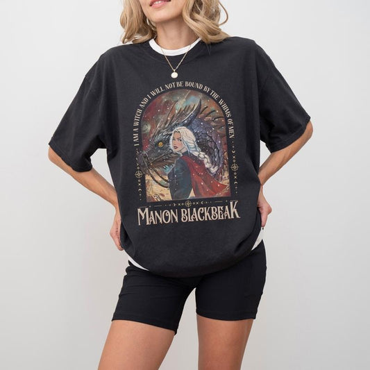 I Am a Witch and I Will Not Be Bound by the Whims of Men Comfort Colors Shirt, Throne of Glass Shirt, Bookish Shirt, Fantastic Reader Shirt