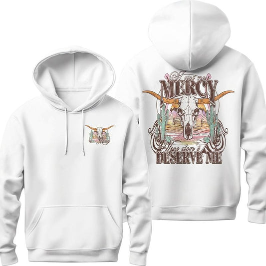 I Got No Mercy 2 sides  Sweatshirt, Cute Cowgirl Country Music Sweater, Cowboy Gift Hoodie and Sweater; T-shirt Cotton Womenswear Light Polyester Light Polyester Solid Tops