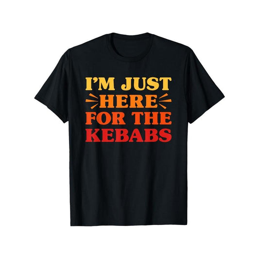 I Love Kebabs" Fun Food Lover T-Shirt - 100% Cotton, Perfect Gift for Men & Women, Casual Fit, Machine Washable - Black Made in USA