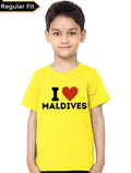 I Love Maldives Yellow T-Shirt Hoodie, Sweatshirt | CoreVibeTees.com