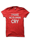 I Make Developer Cry Red T-Shirt Hoodie, Sweatshirt | CoreVibeTees.com