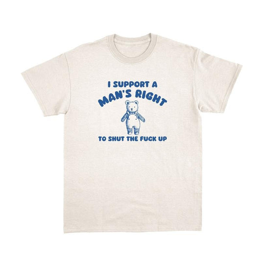 I Support A Man's Right T Shirt, Retro Cartoon Tee, Funny Shirt, Unisex T-Shirt