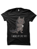I Woke Up Like This Black Half Sleeve T-Shirt Hoodie, Sweatshirt | CoreVibeTees.com